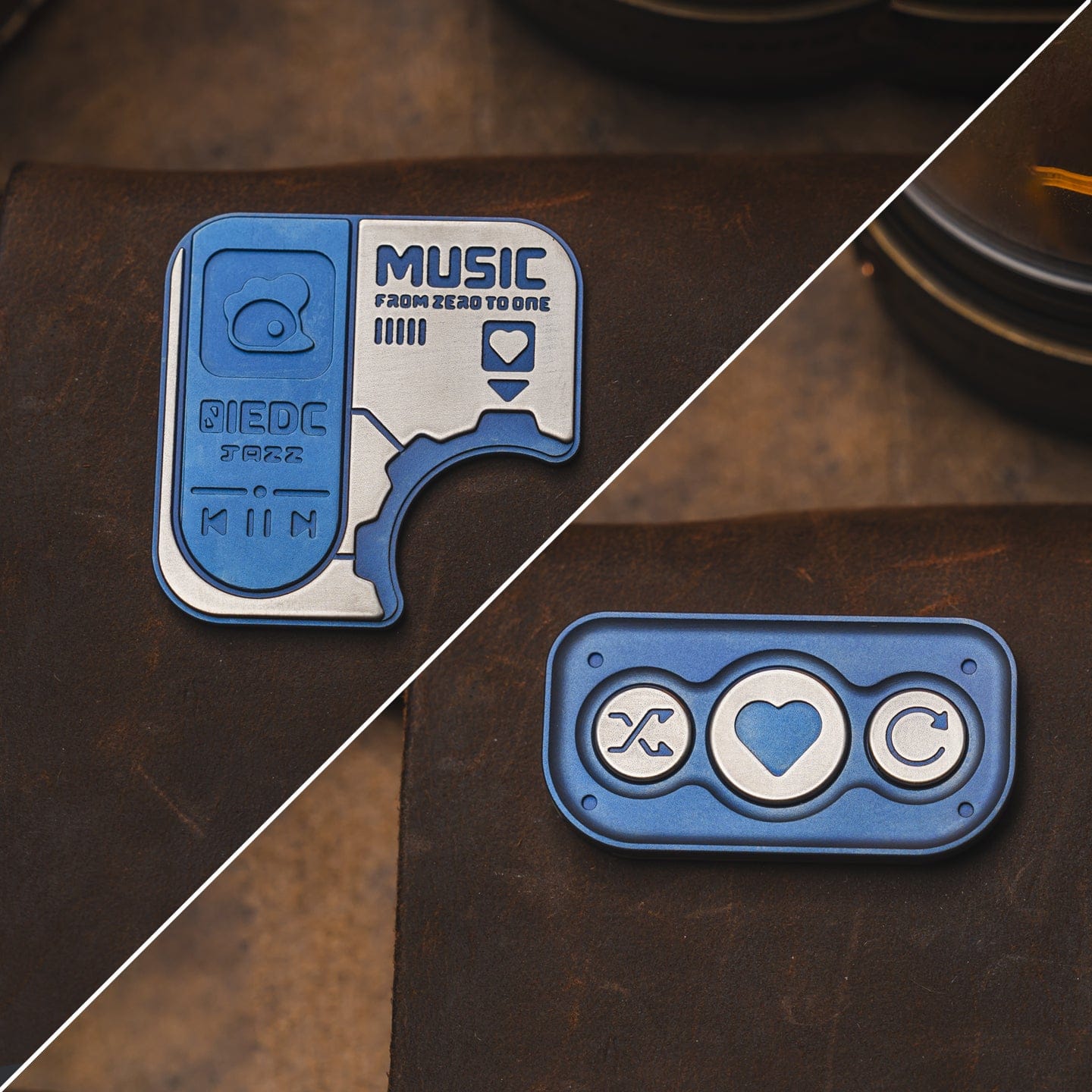 01EDC 只禁优惠代码 MAZE BLOCK Titanium blue plates (without main body) ships in 7 days