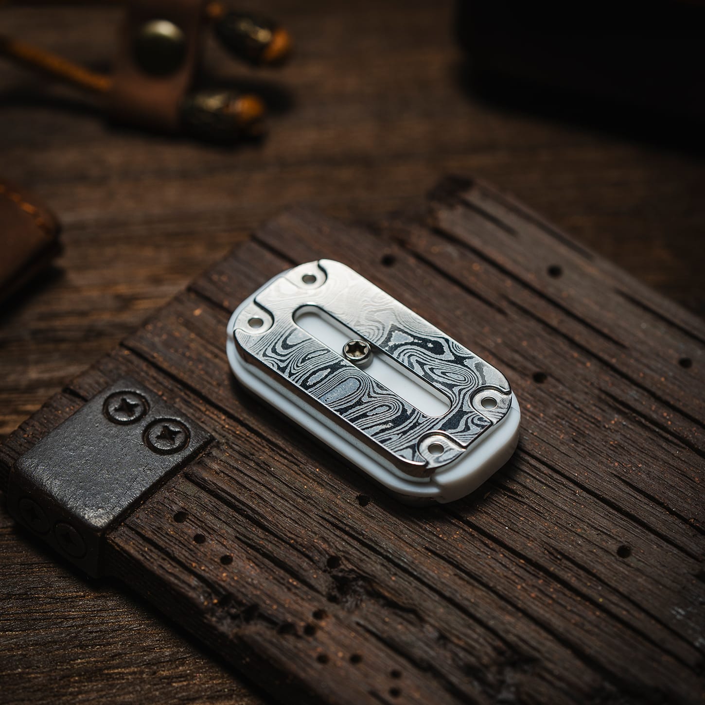 01EDC 只禁优惠代码 Slider 01EDC 01 Slider Accessories / No.12 main body A - damascus (with random PC shells)