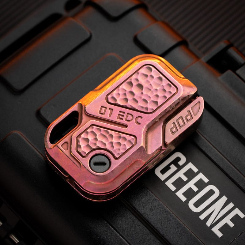 01EDC Fidget Slider POP Throwing Card Ice crystal Titanium-pink