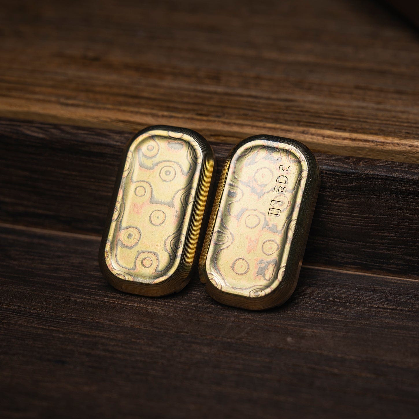 01EDC Fidget Slider Slider 01EDC 01 Slider Accessories / NO.12 shell-Mokume (without main body)