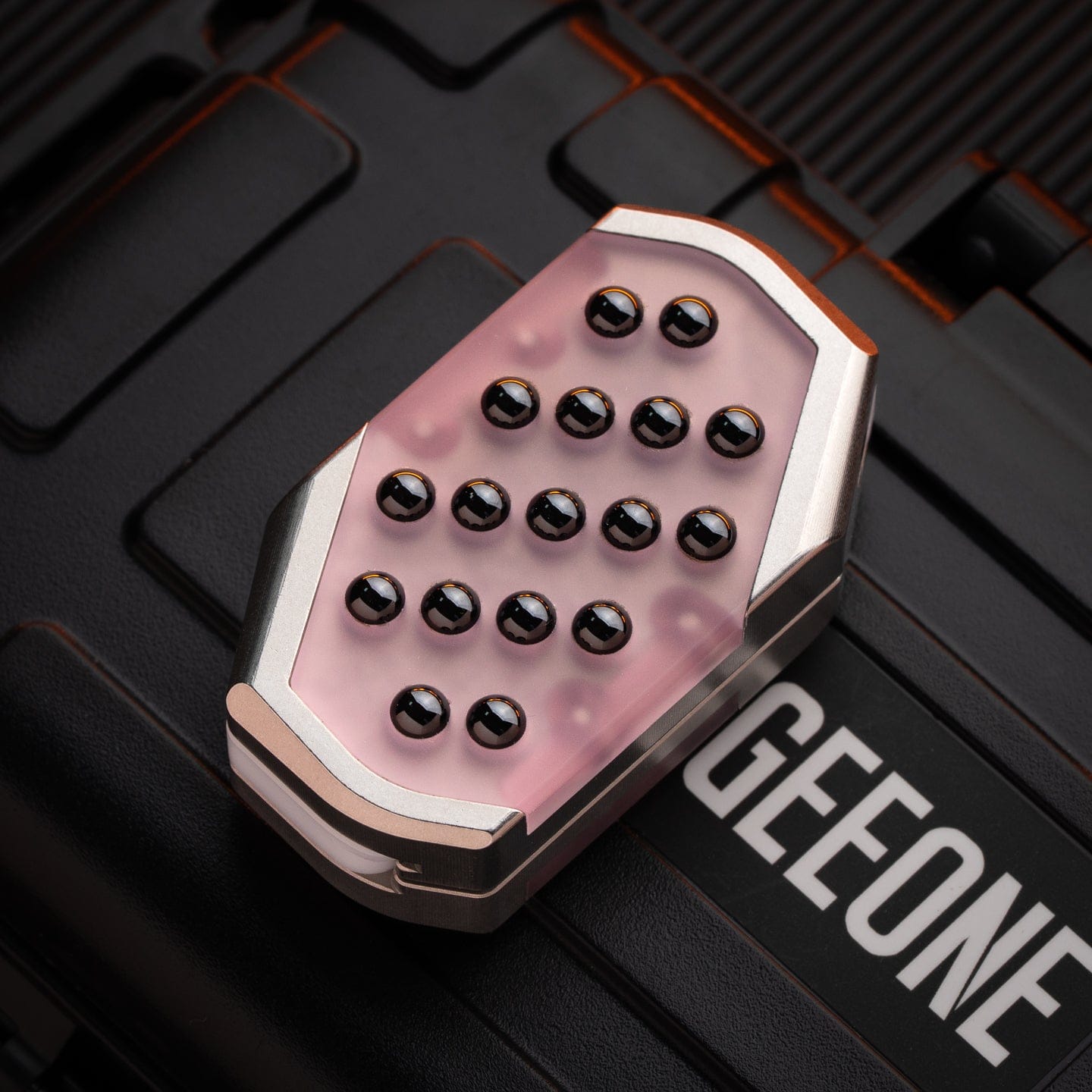 9 hand Fidget Slider Bubble Slider Stainless Steel+PMMA (pink)