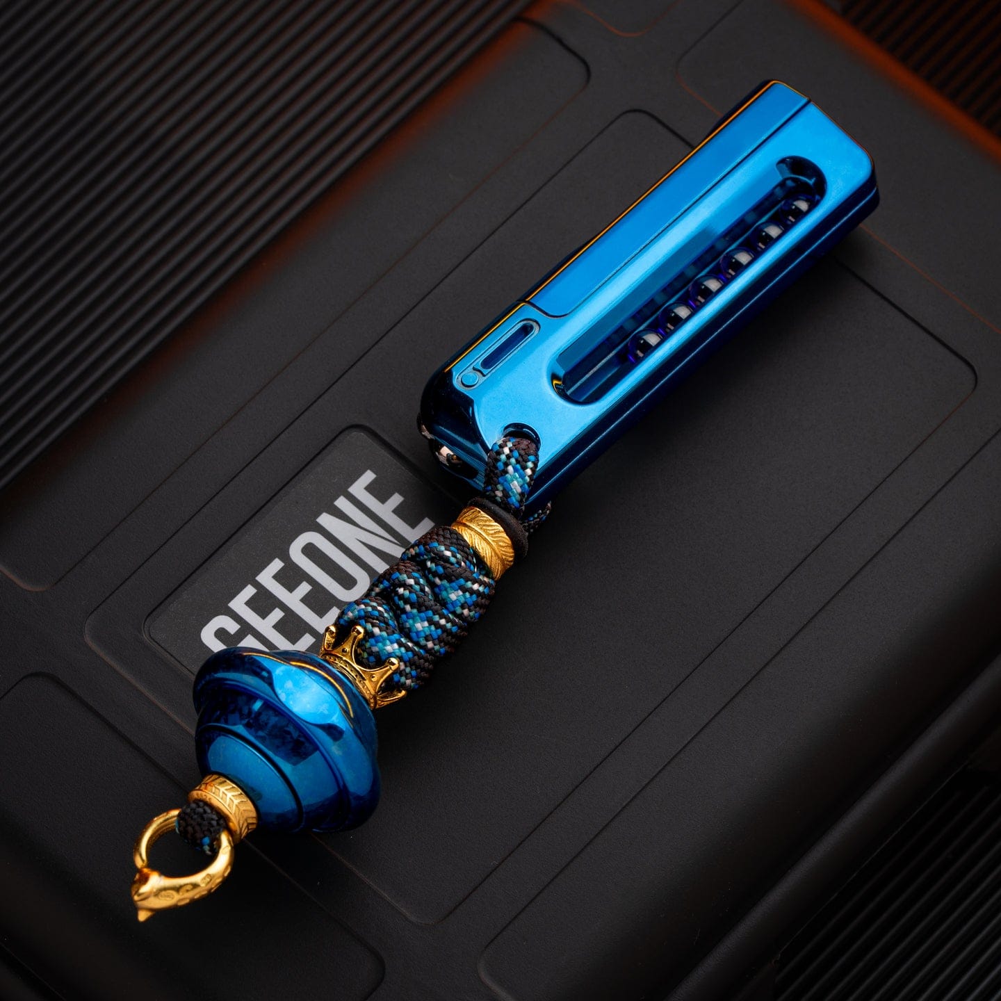 Basement Director 只禁优惠代码 Dark Blade Slider Polished Zirconium-blue+Planet braiding kit