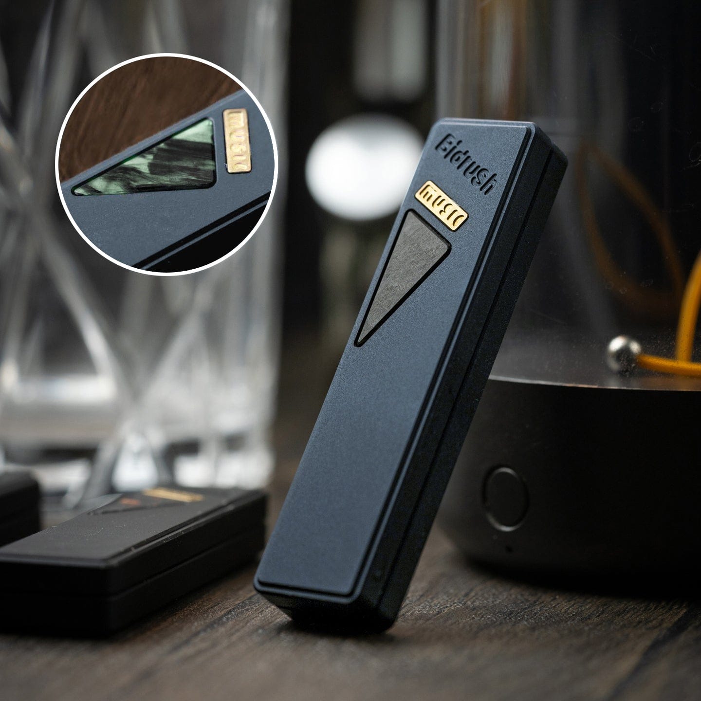 BidRush EDC 只禁优惠代码 MINI BOX Blackened Zirconium+luminous carbon fiber plate (ships in 45 days)