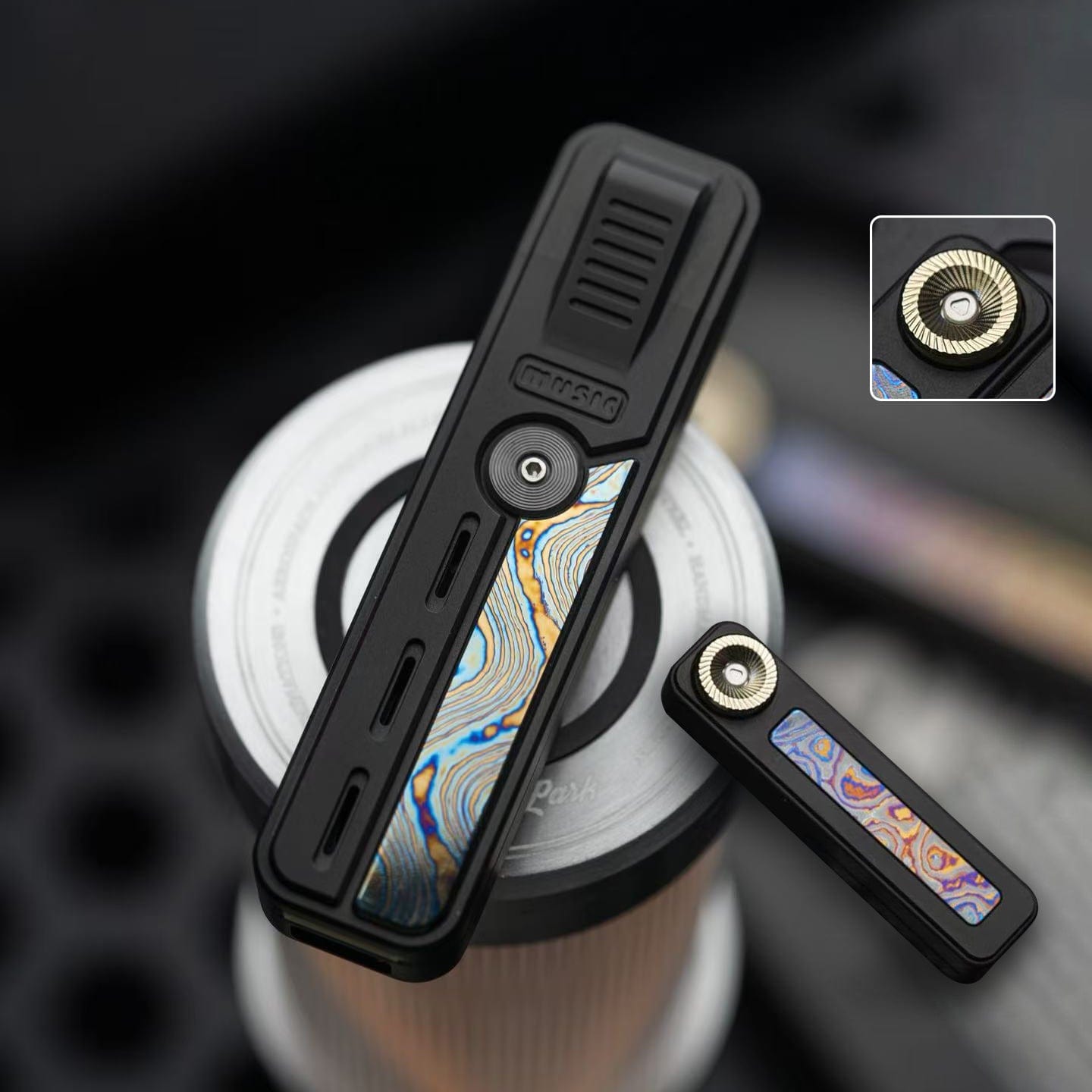 BidRush EDC 禁店铺满减及优惠代码 Rhythm Box Titanium+Zircuti+Tungsten golden spinner (ship in 30 days)