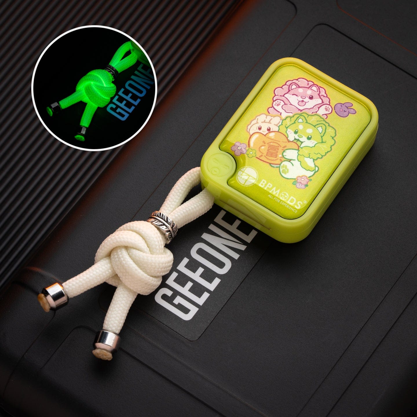 Bpmods Fidget Slider Crystal Slider 2.0 PMMA/ (Bpmods & Vegetable Spirits) braiding kit