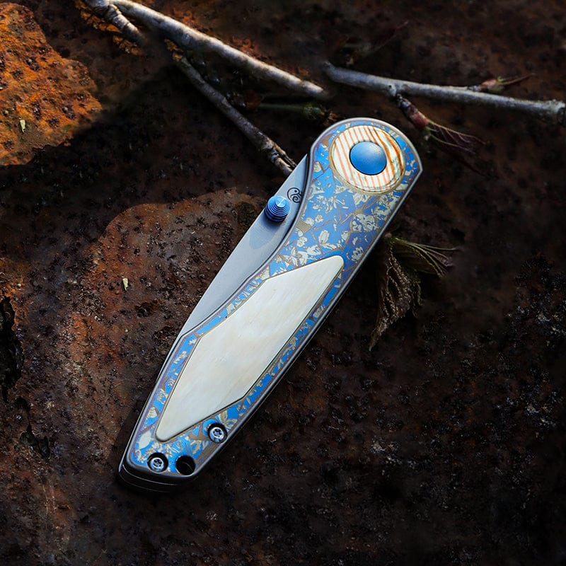 Changshanqijie Multi Tool Violet Pocket Knife K390+Ti (fossil ivory)