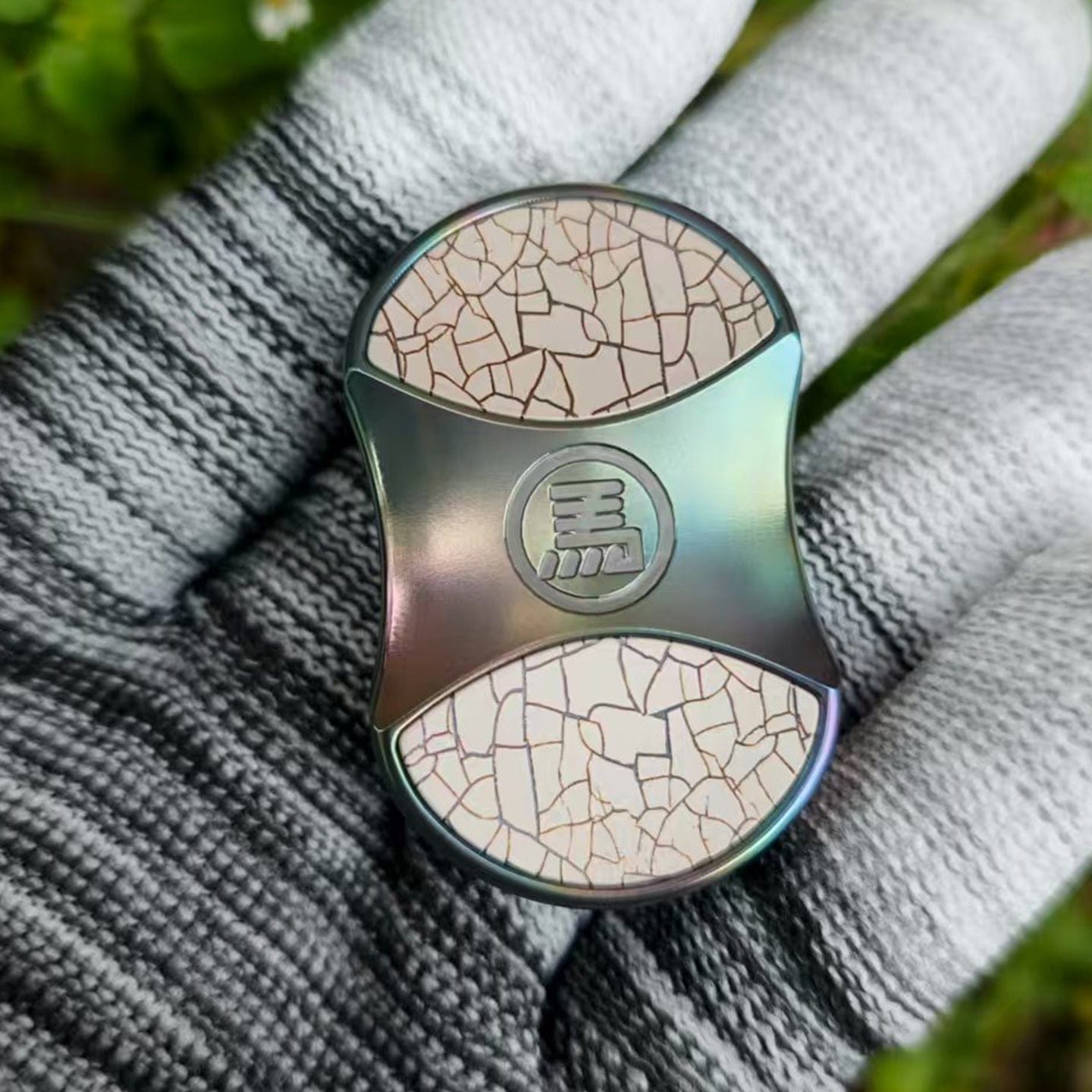 CHIMAGO 只禁优惠代码 Wrathful Oil Slick Zirconium+Titanium engraving (Ice crack pattern)