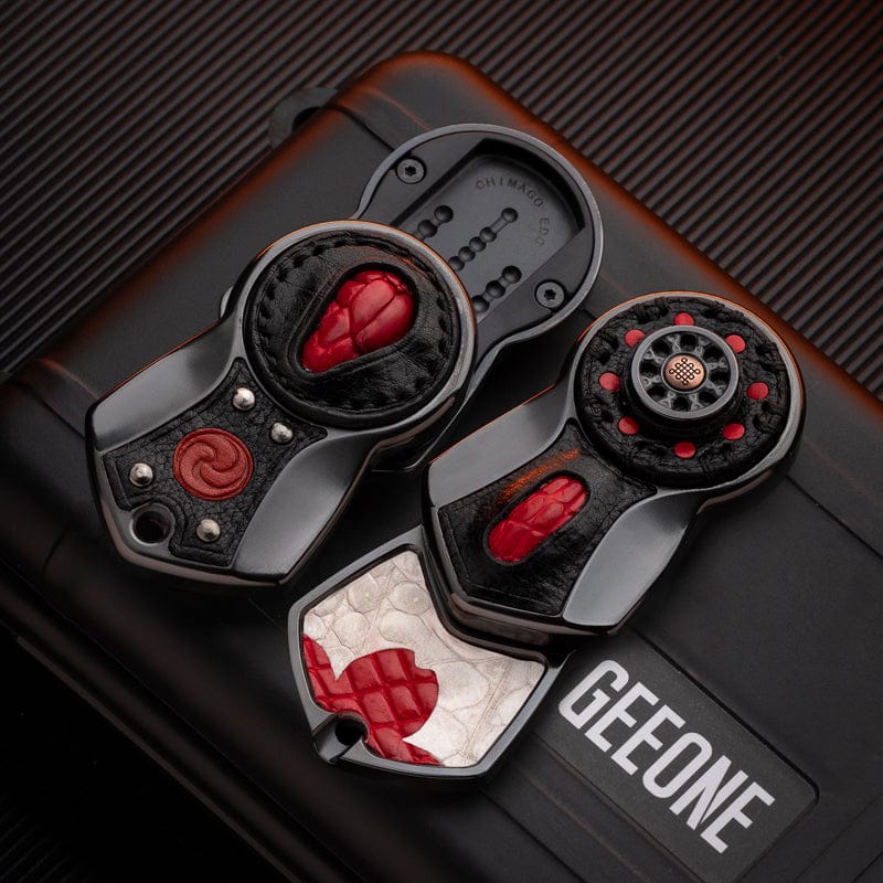 CHIMAGO Fidget Slider Garuda Slider Blackened Zirconium (blood lotus)