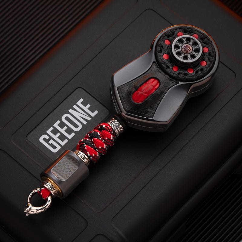 CHIMAGO Fidget Slider Garuda Slider Blackened Zirconium (blood lotus)+Scroll braiding kit