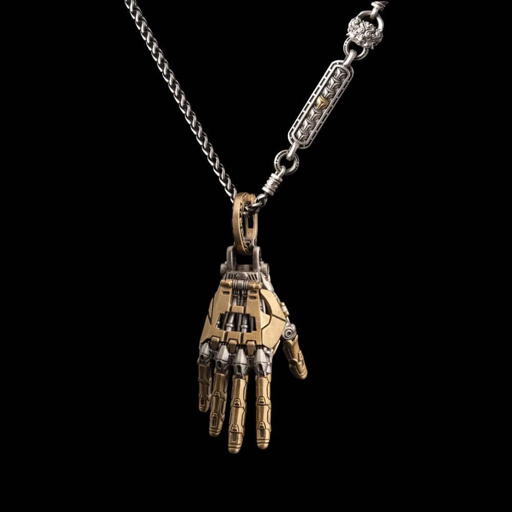 COPPERTIST WU 只禁优惠代码 Mechanical Hand Pendant - Right Brass/Cupronickel