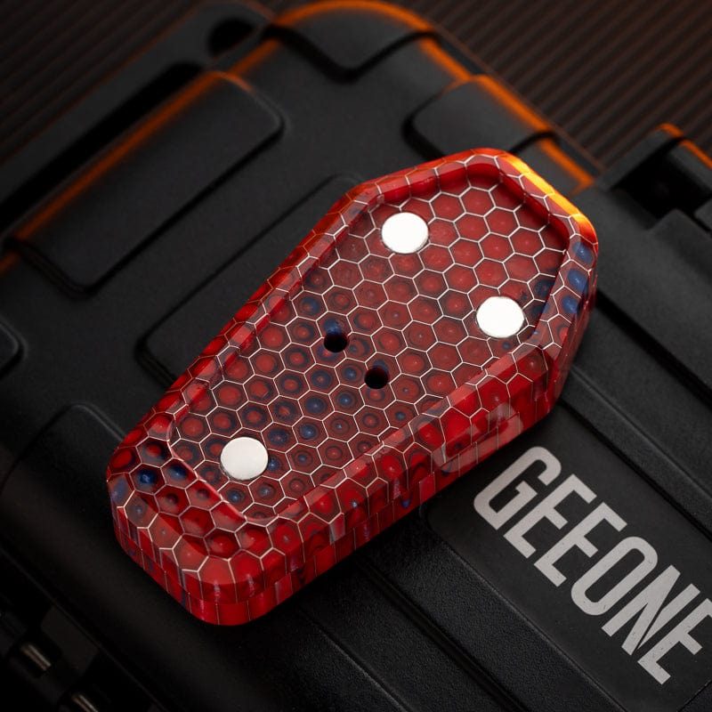 Even EDC Fidget Slider GUAN TUI Main body-A GUAN TUI needs 2 plates and 1 main body / Honeycomb main body-Blood (Without shell)