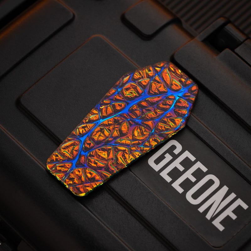 Even EDC Fidget Slider GUAN TUI Plate-A GUAN TUI needs 2 plates and 1 main body / Bright plate-flame (Without main body)