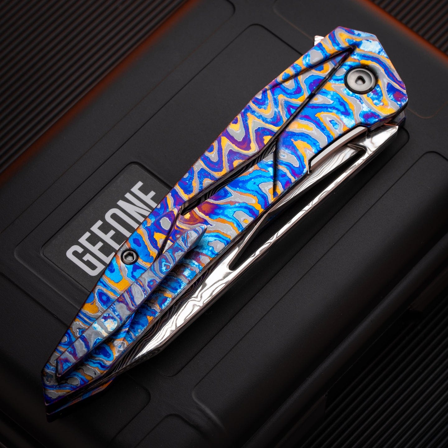 Fengli 只禁优惠代码 Prism Knife Zircuti/BlueTongue Damascus (ships in 20 days)