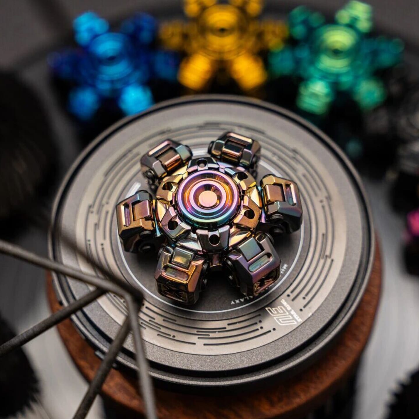 FU SHI Fidget Spinner Machinarium X Oil Slick Zirconium