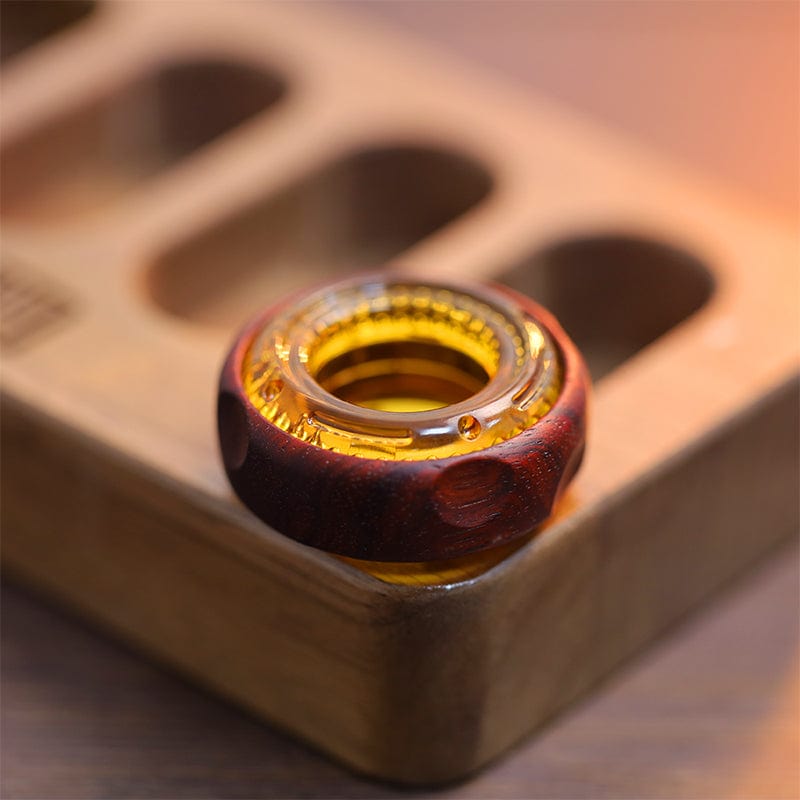 GAO STUDIO CHIZ RING Pterocarpus santalinus+PC(amber)