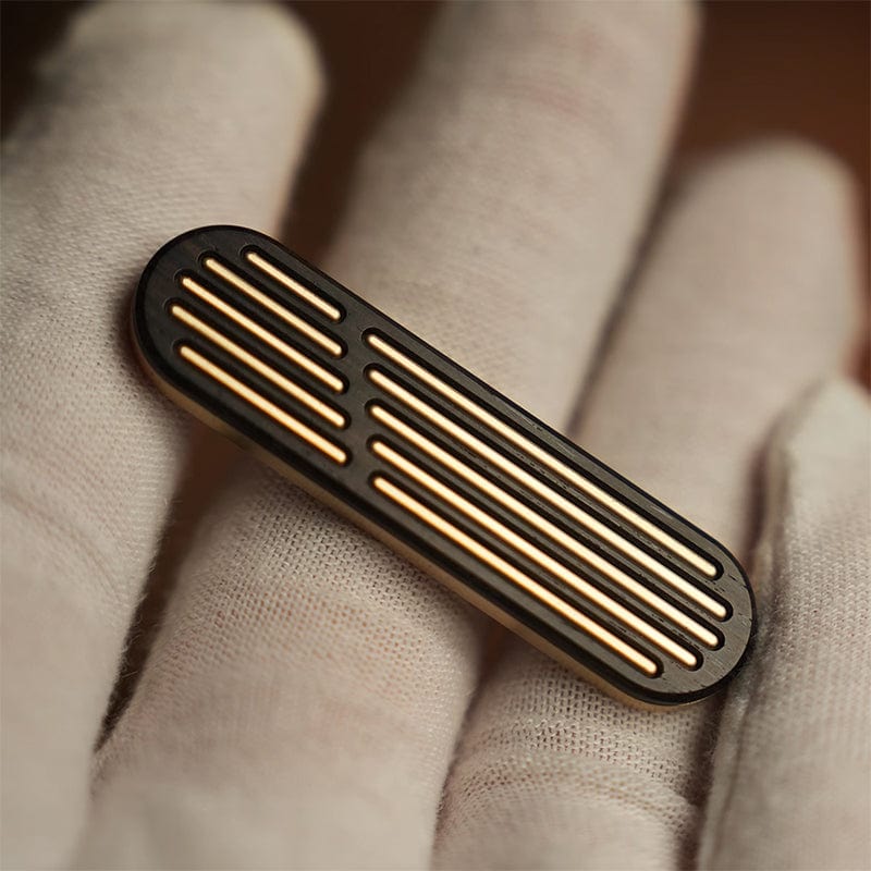 GD EDC Fidget Slider LUCK Slider Brass+wood (guzheng plate)without main body