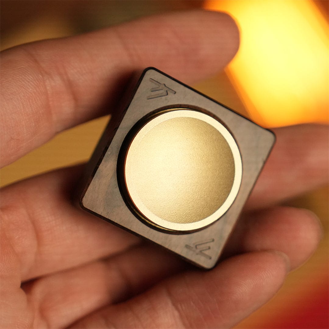 GD EDC Fidget Spinner Cube Spinner Brass+African wood (ships in 25 days)