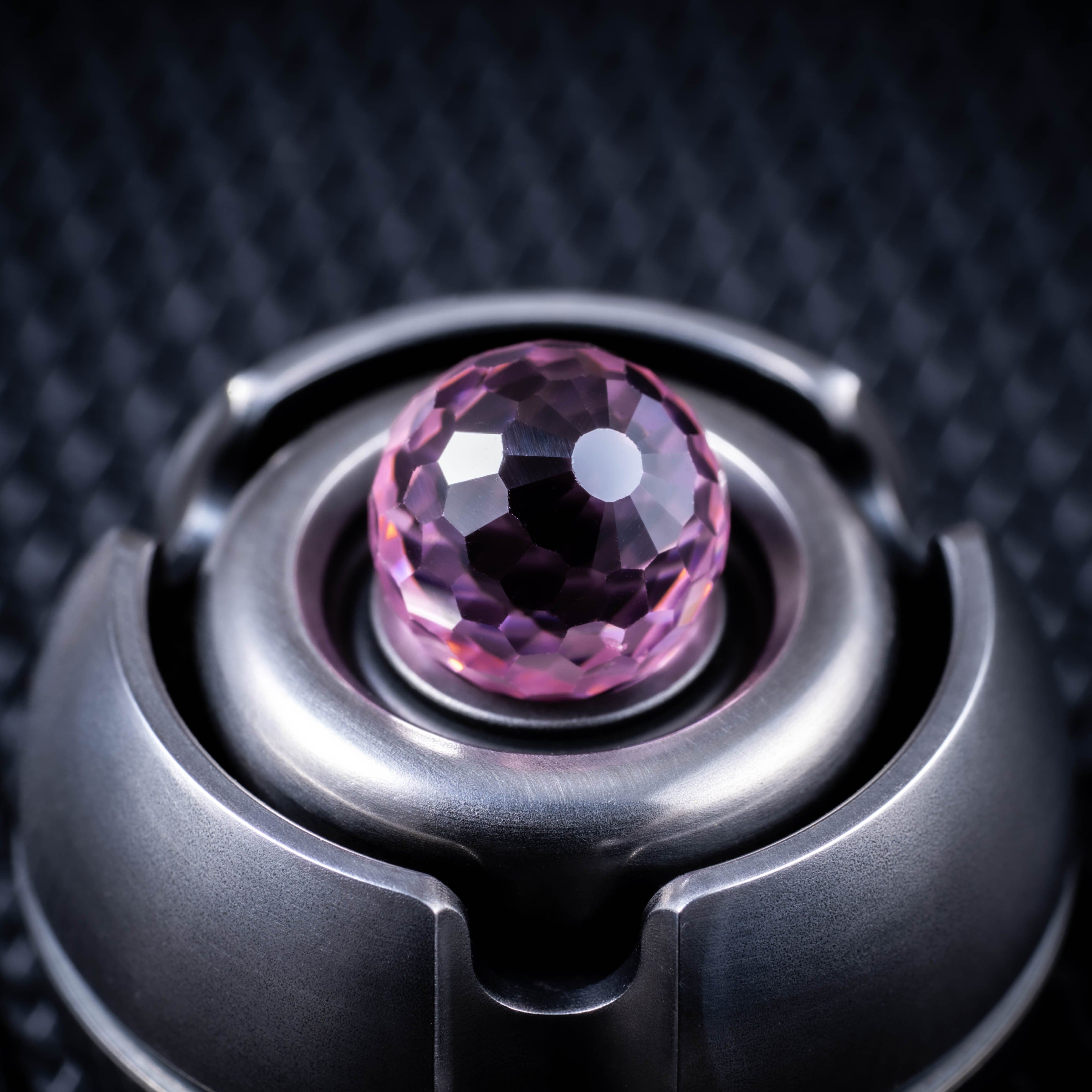 GEEONE Accessories Cross section zircon beads Pink (8mm)