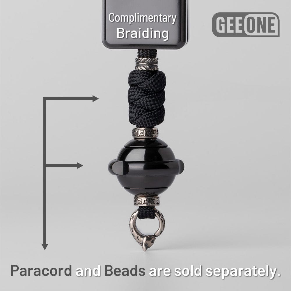 GEEONE Accessories Paracord Bead Braiding Service Complimentary Braiding / Meander Pattern Sterling Silver Kit