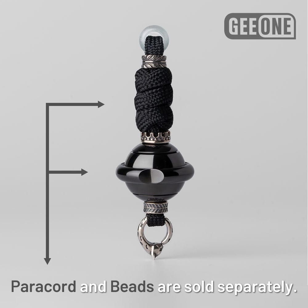 GEEONE Accessories Paracord Bead Braiding Service Separate Attachment / Flat Crown Sterling Silver Kit