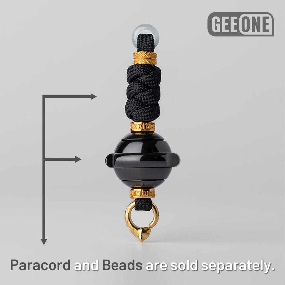 GEEONE Accessories Paracord Bead Braiding Service Separate Attachment / Meander Pattern Gold-Plated Sterling Silver Kit