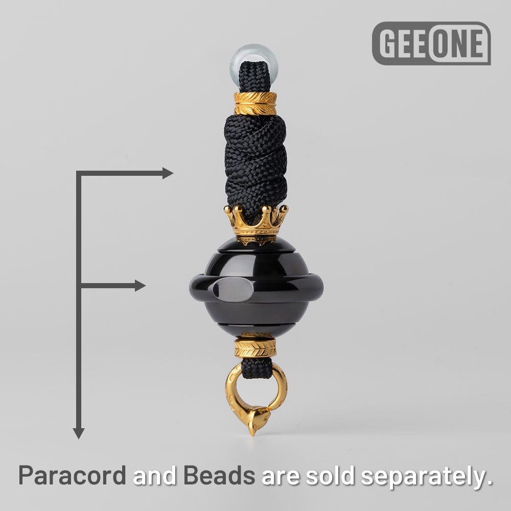 GEEONE Accessories Paracord Bead Braiding Service Separate Attachment / Pointed Crown Gold-Plated Sterling Silver Kit