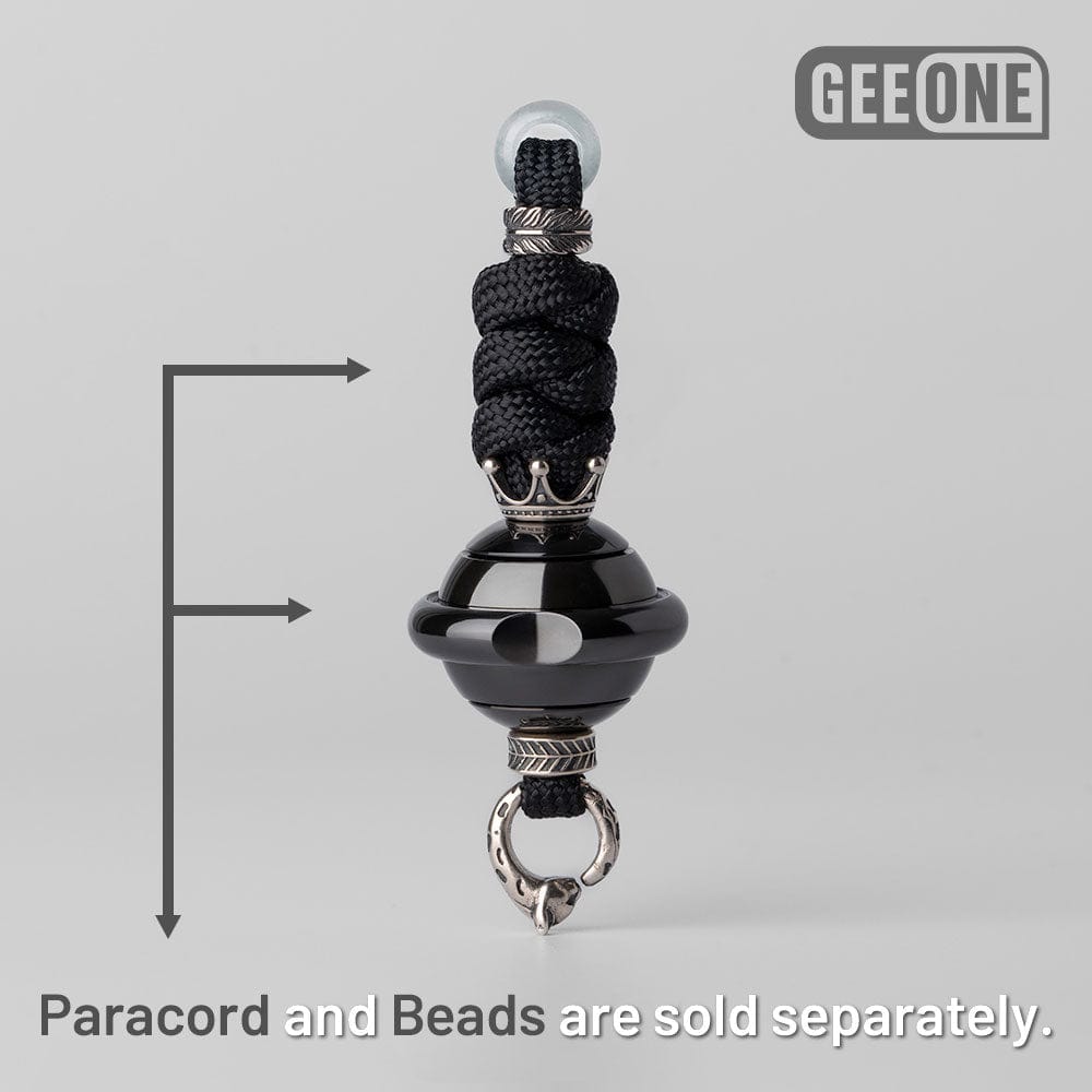 GEEONE Accessories Paracord Bead Braiding Service Separate Attachment / Pointed Crown Sterling Silver Kit
