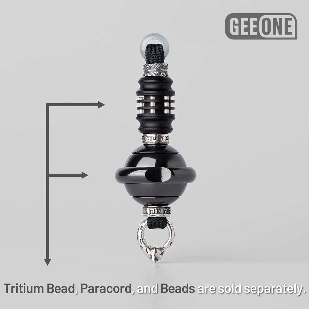 GEEONE Accessories Paracord Bead Braiding Service Separate Attachment / Tritium Bead Sterling Silver Kit