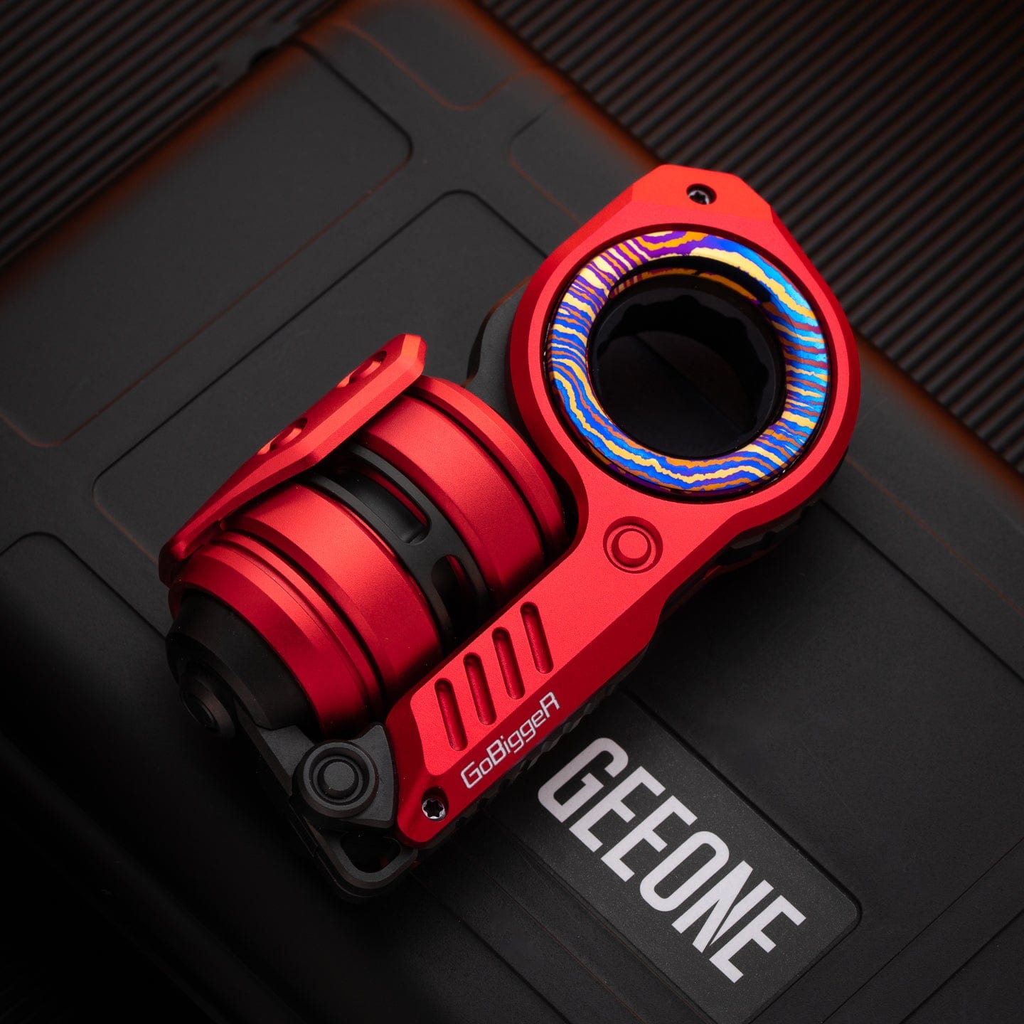 GoBiggeR Fidget Slider Sinian Lite Sinian / Aluminum-black&red+mokuti rings