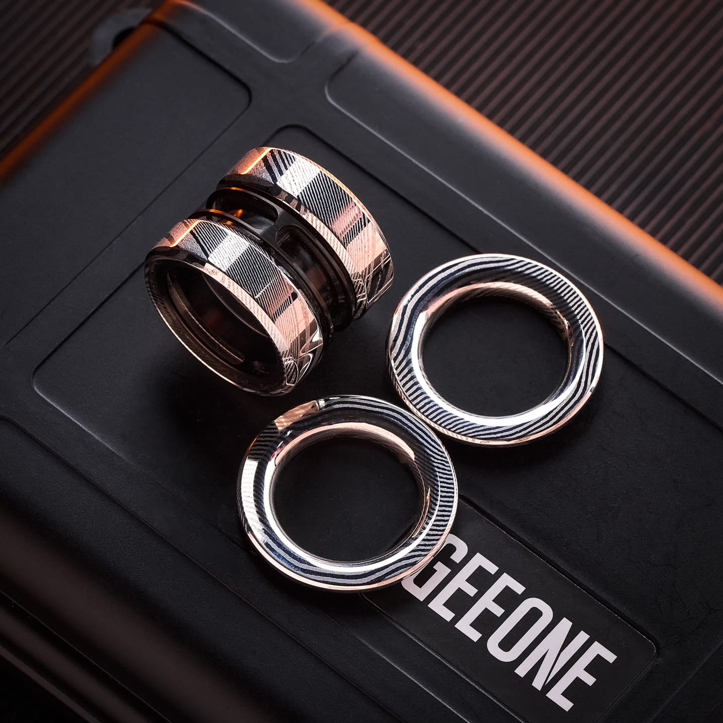 GoBiggeR Fidget Slider Sinian Lite (Youth Edition) Accessory / Black Titanium rotor + Damascus (5parts)