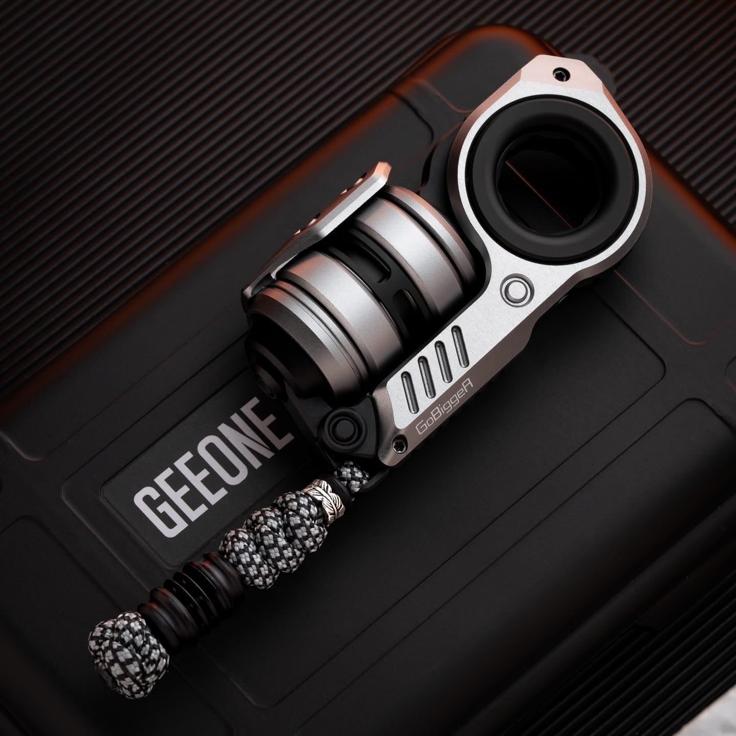GoBiggeR Fidget Slider Sinian Lite (Youth Edition) Braiding Set / Sinian (Aluminum silver) + titanium-black bead braiding kit