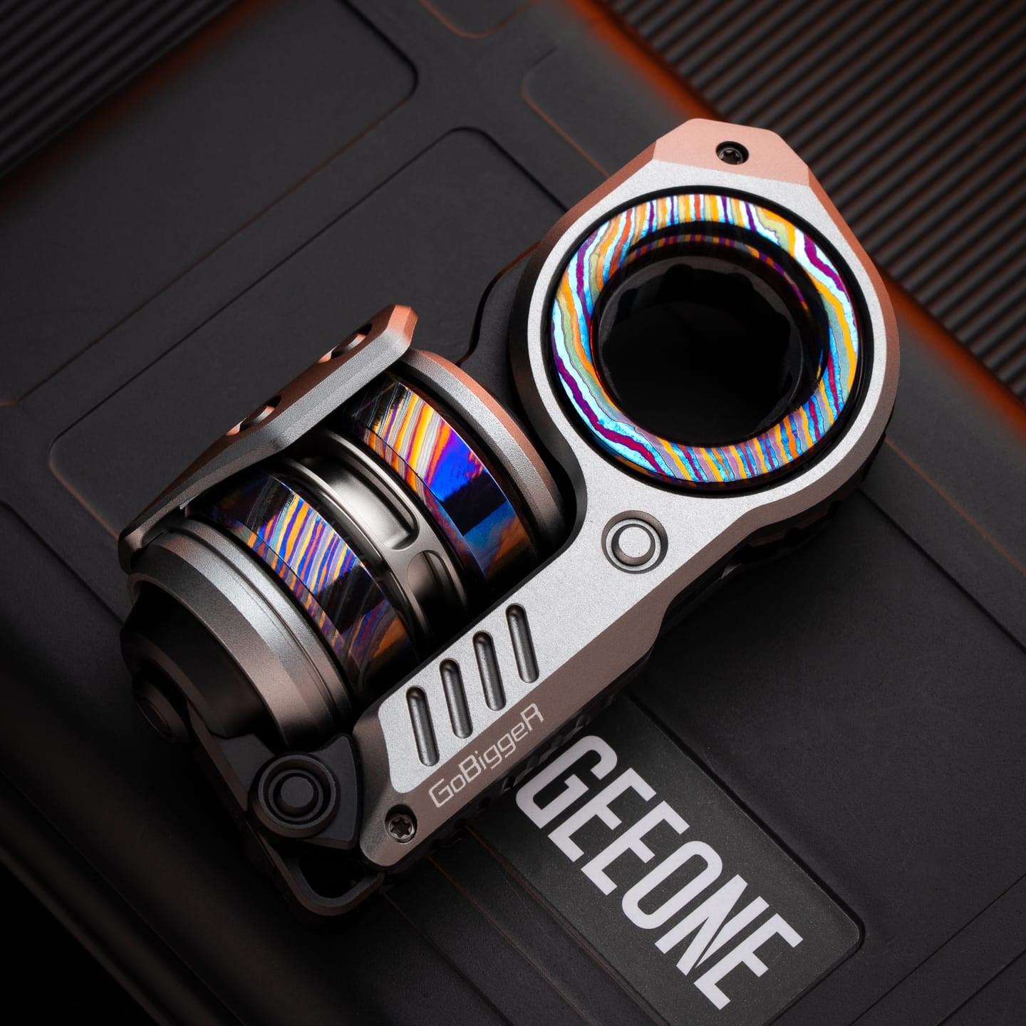 GoBiggeR Fidget Slider Sinian Lite (Youth Edition) Sinian Lite (DIY version) / Aluminum silver + Titanium rotor + Zircuti (4parts)