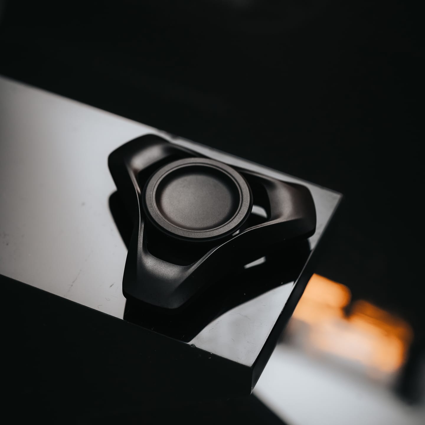 Hand Pois Fidget Spinner Liquid Air Blasted Zirconium