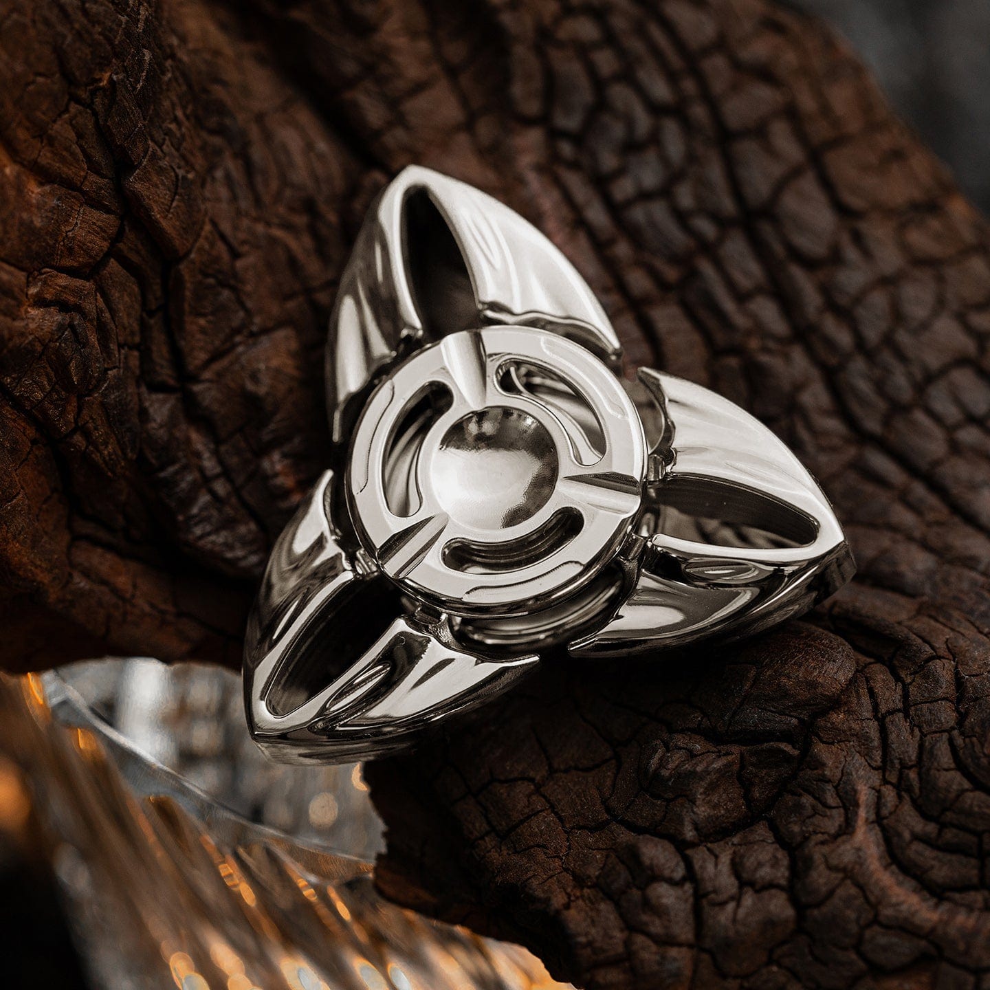 HE EDC 只禁优惠代码 Shadow Spinner Polished Titanium