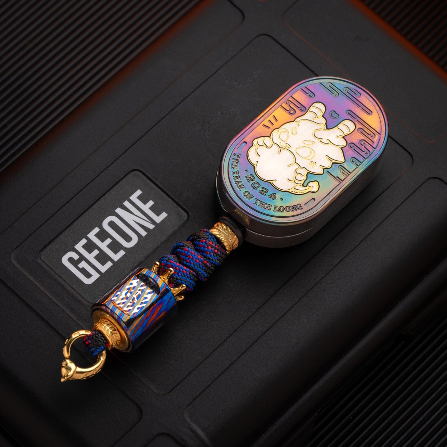 HE EDC Fidget Slider Ling Yun 3.0 Set / Ling Yun Oil Slick Zirconium+Scroll-zircuti braiding kit