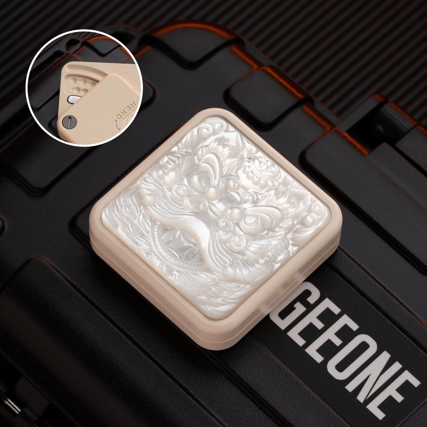 HERO 只禁优惠代码 Square Slider PEEK-white+mother of pearl