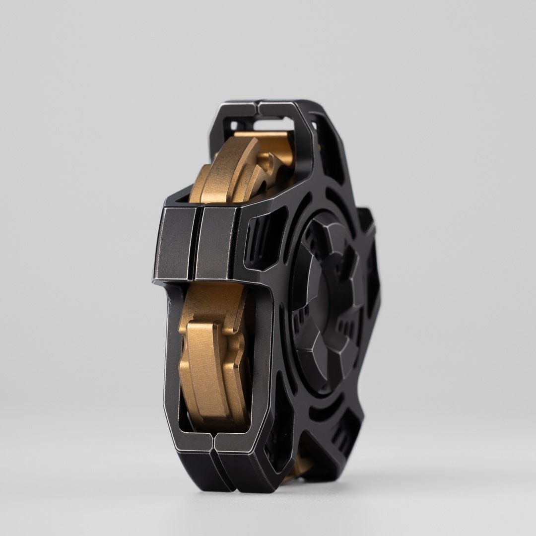 IRON ROOM Fidget Spinner Hurricane Blackened Stainless Steel+Brass