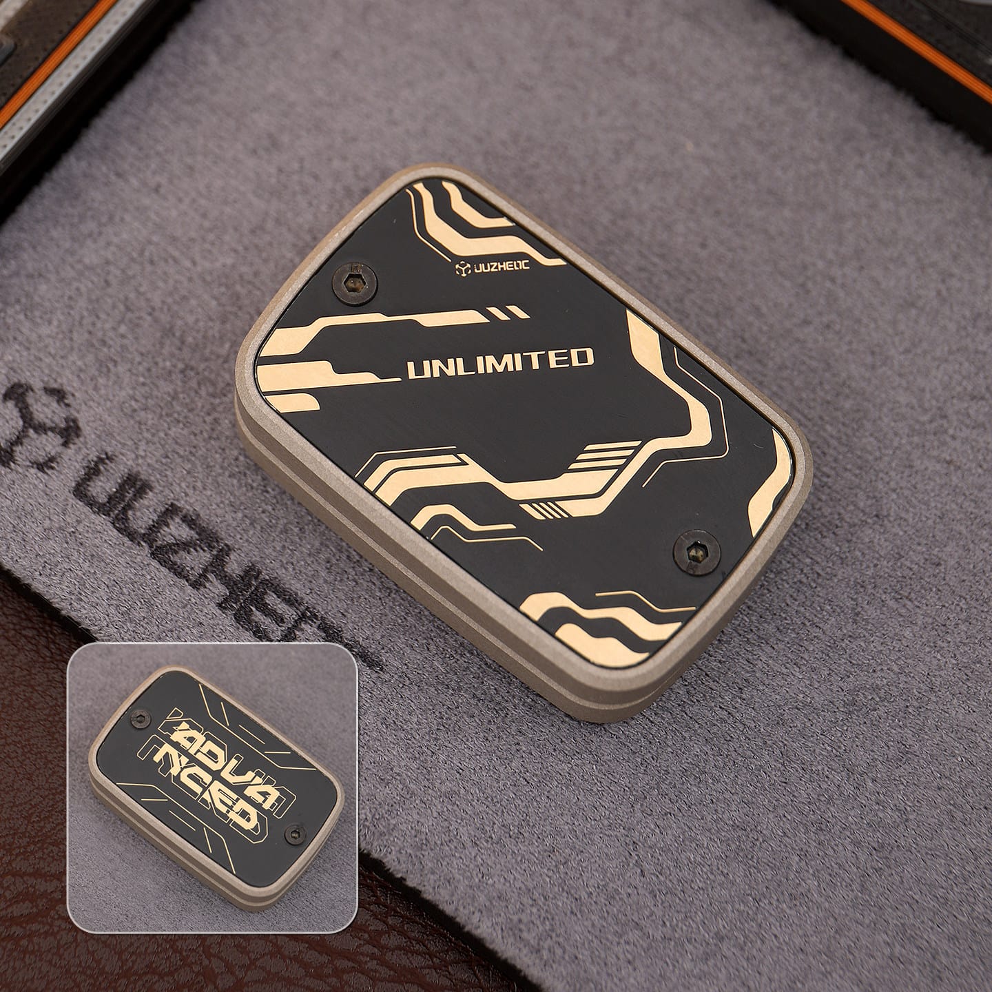 JUZHEDC Fidget Slider Advanced Aluminum Sand Color-cyber