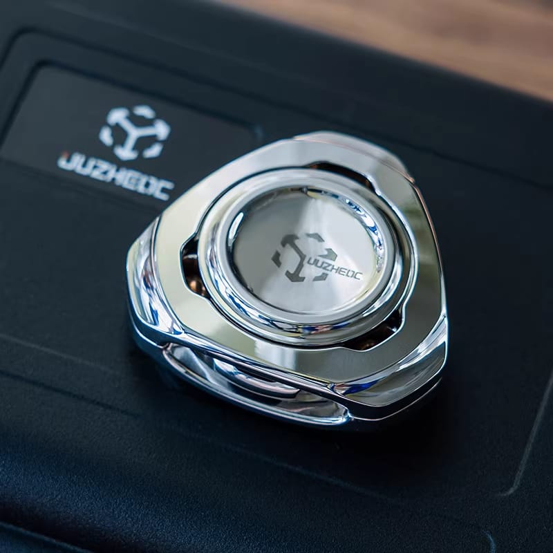 JUZHEDC Fidget Spinner Fushion Polished Titanium