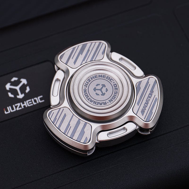 JUZHEDC Fidget Spinner Radiation Blasted Stainless Steel
