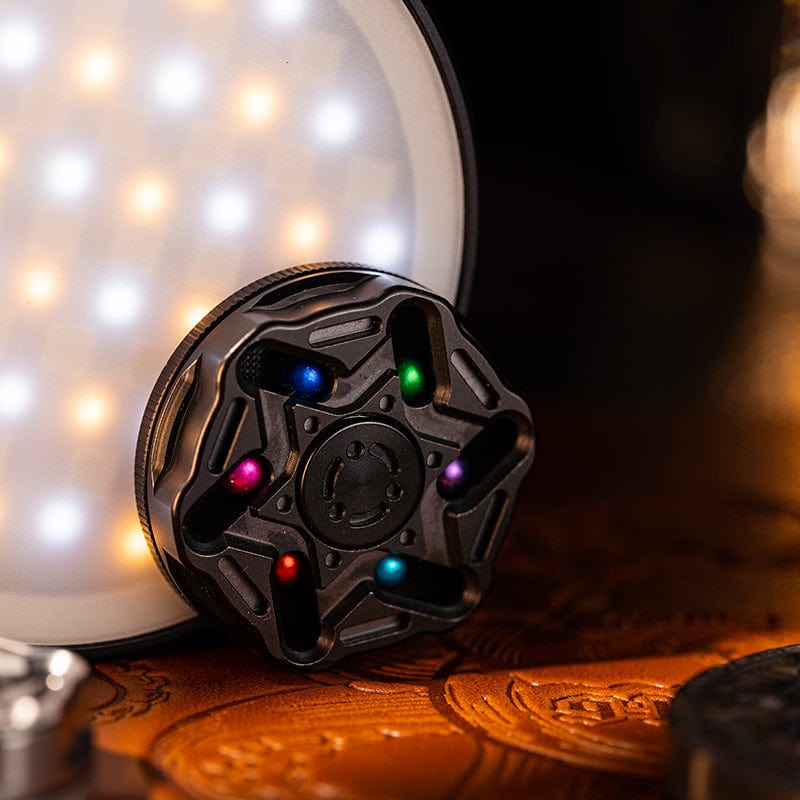 JZS EDC Haptic Coin Star Chain Blackened Stainless Steel