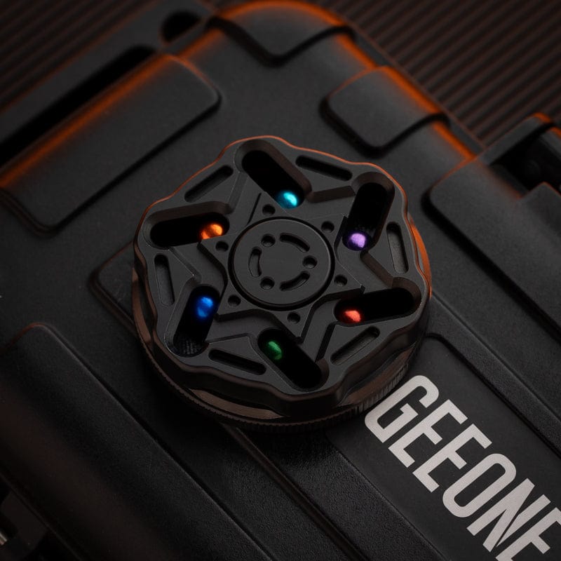 JZS EDC Haptic Coin Star Chain Blackened Stainless Steel