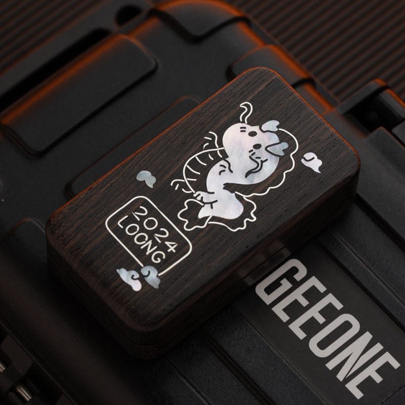 Liaoliao EDC Fidget Slider Mu Linglong African Blackwood+Australian white