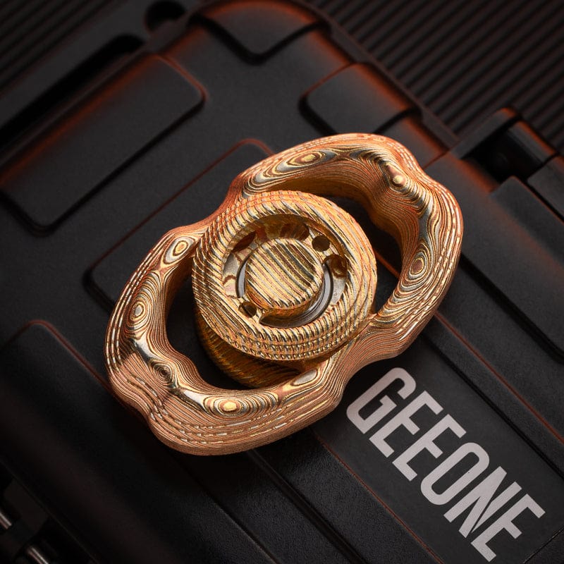 LQ EDC Fidget Spinner Obsidian Mokume gane
