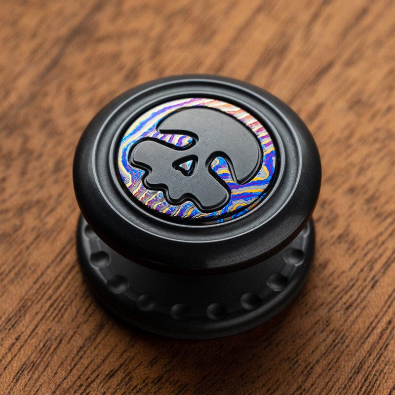 MACKIE Fidget Spinner Drop Ratchet-button pair lock / Zirconium + Zircuti (Skeleton)