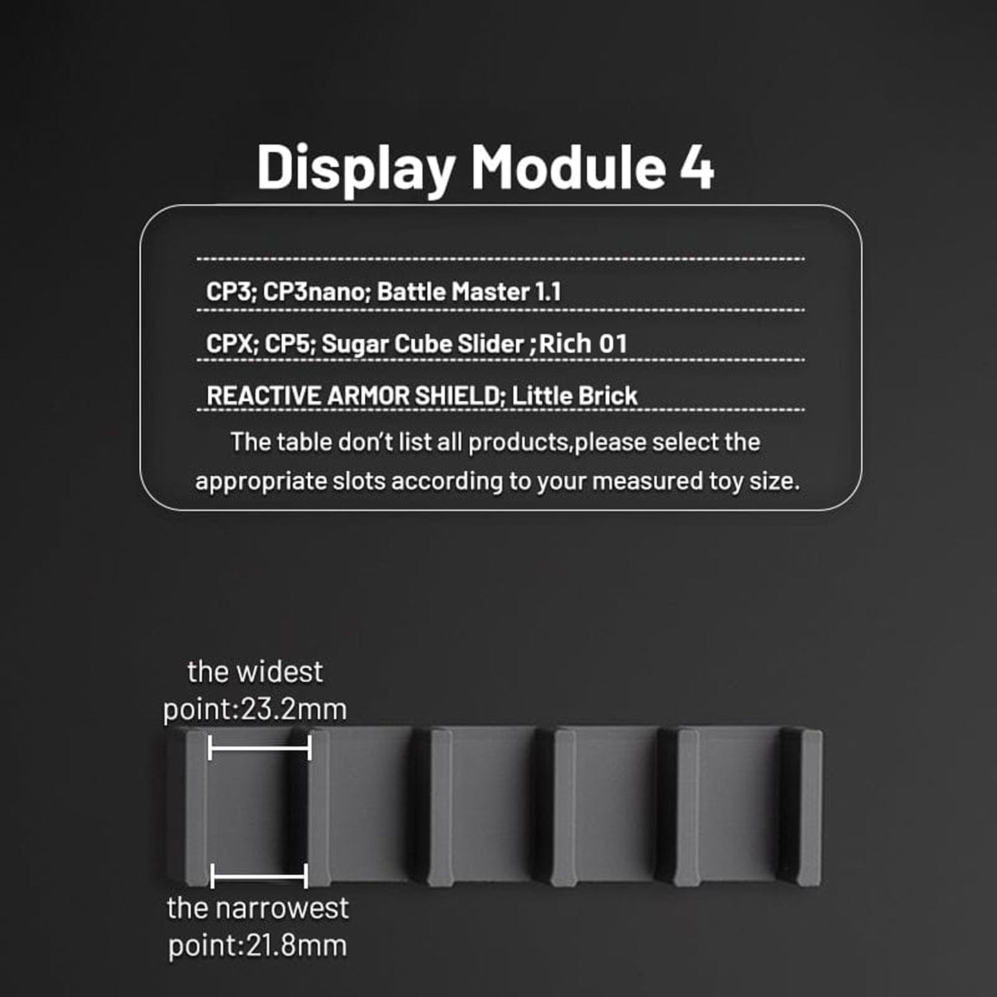 MONIZI 只禁优惠代码 Display Stand Dark gray / Display Module 4 (5-Slot) without stand