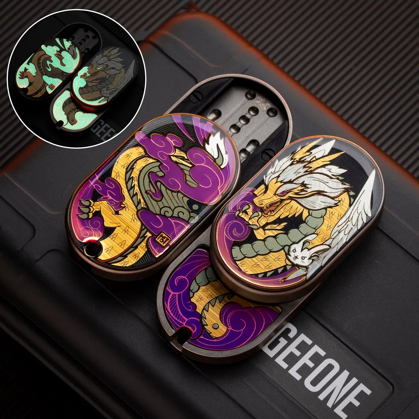 MOT Fidget Slider Groove Slider Groove (Crystal Sealing Version) / Titanium dragon-photolithography Purple luminous coating