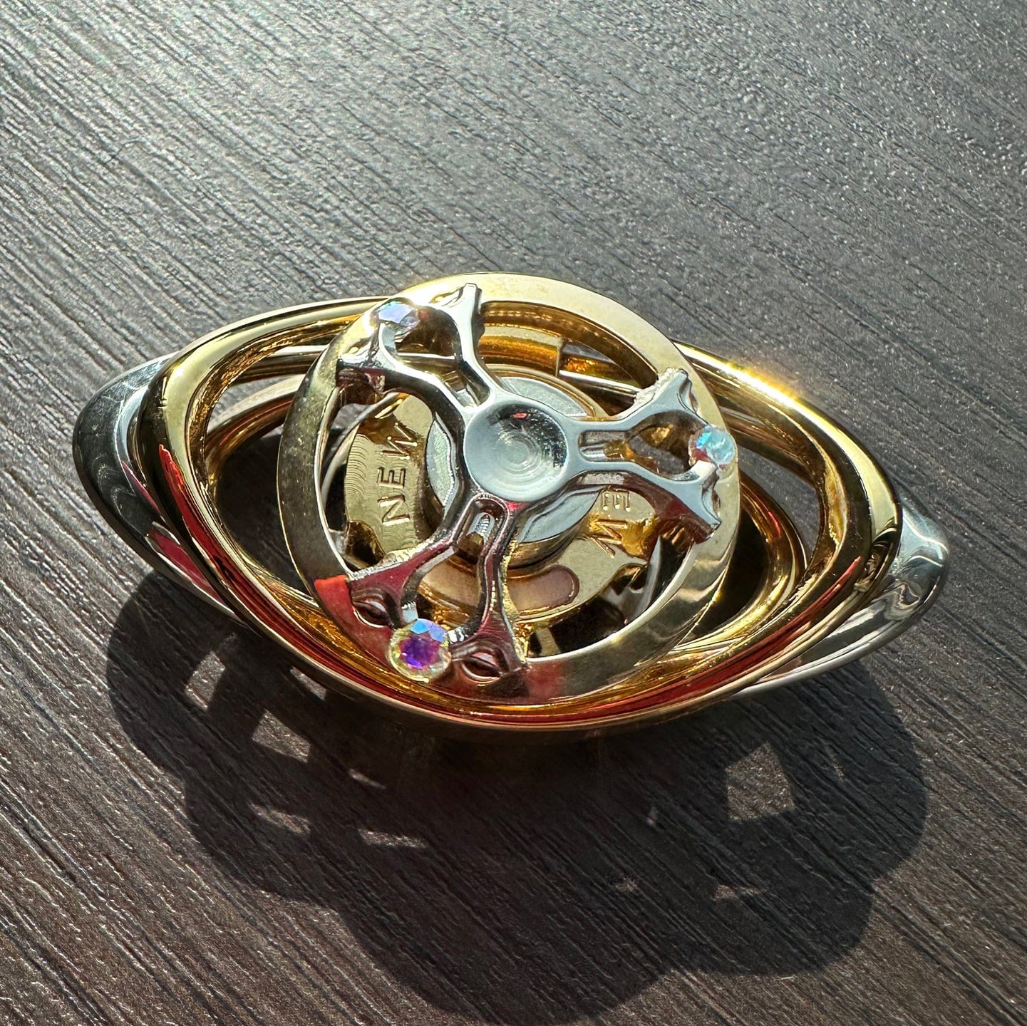 NEW EDC 只禁优惠代码 Huan Spinner Stainless Steel+gold plating (ships in 30 days)