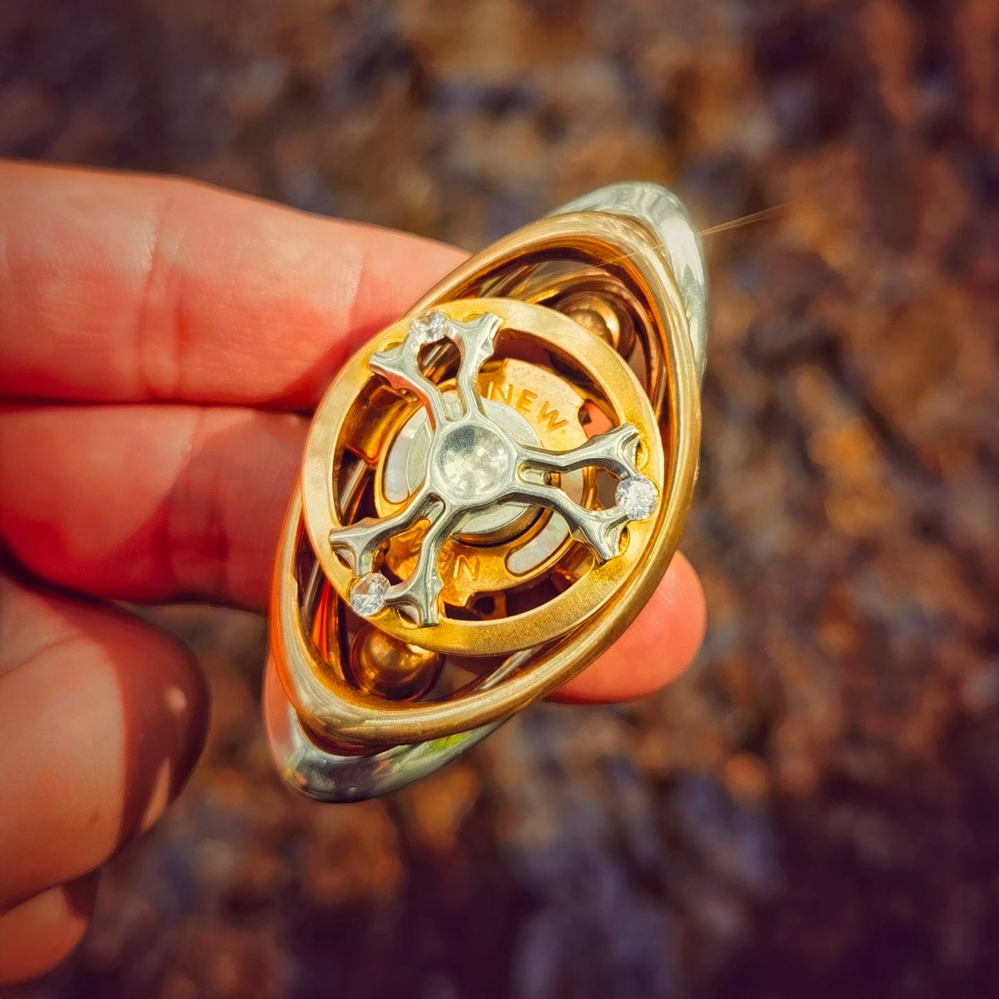 NEW EDC 只禁优惠代码 Ring Spinner Stainless Steel+gold plating (ships in 35 days)