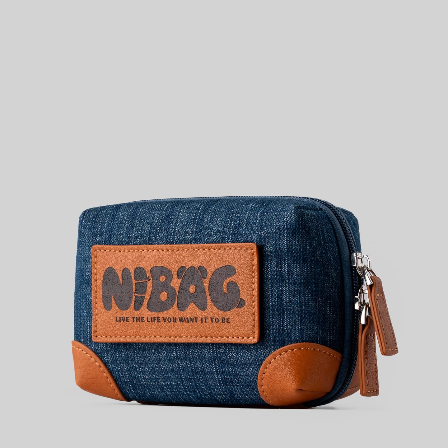NINI EDC åŠįĶäžæ äŧĢį Ni Bag Denim & Microfiber Leather